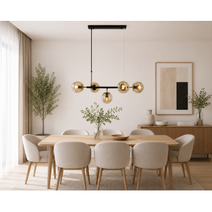 lampa czarno złota