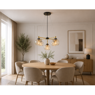 lampa czarno złota regulowana