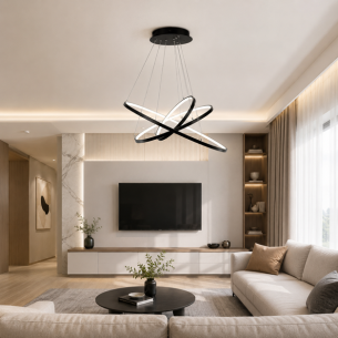 lampa led czarna ringi