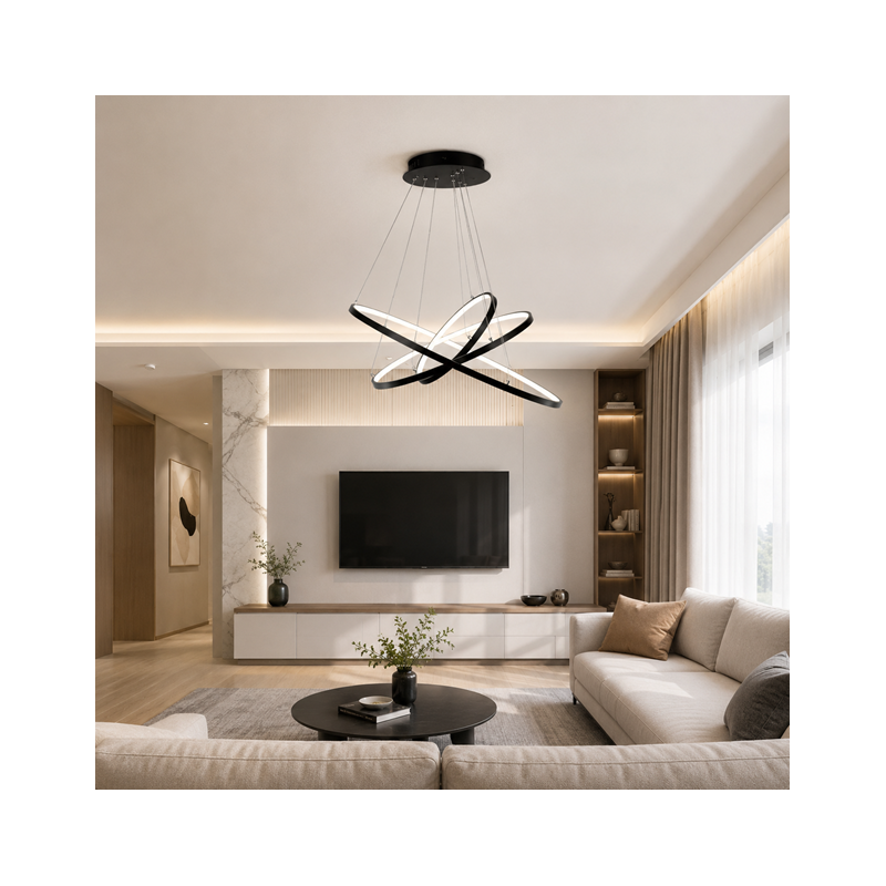 lampa led czarna ringi lampa led czarna ringi