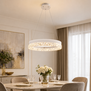lampa led biała kryształki