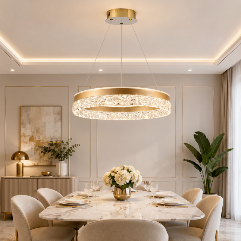 lampa led złota kryształki lampa led złota kryształki