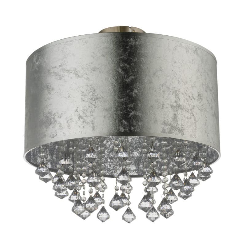 Lampa sufitowa krótka z abażurem do salonu