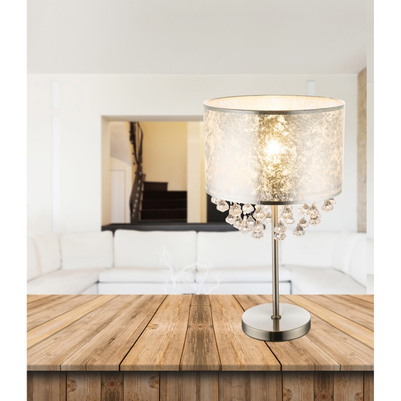 lampa stojąca złota luksusowa kryształowa do salonu