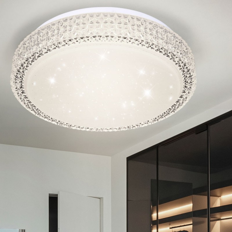 lampa sufitowa ze zmiennym światłem okrągła led