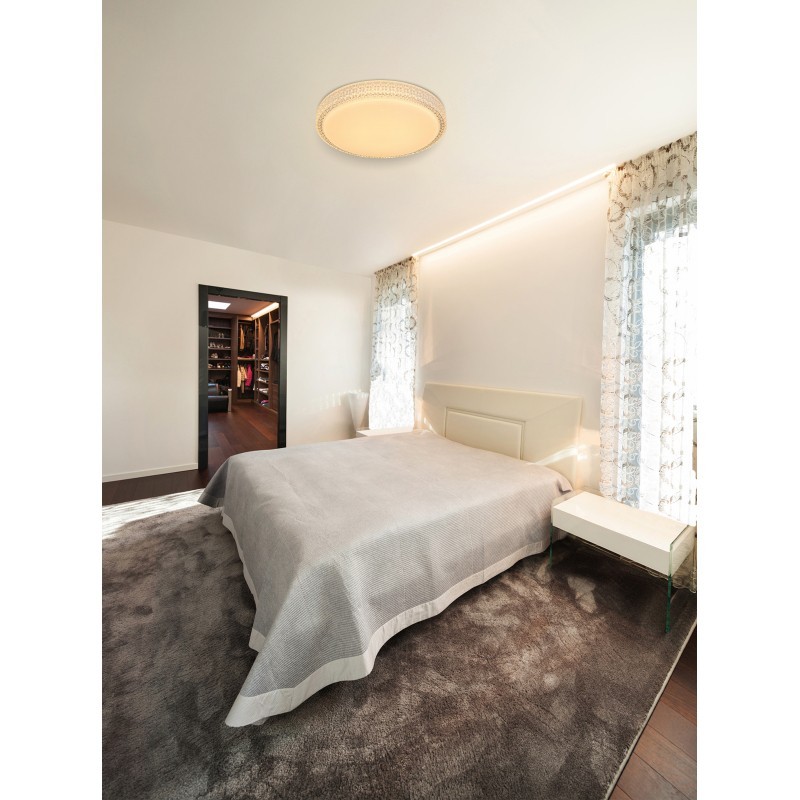 lampa sufitowa led okrągła do sypialni z możliwością zmiany barwy