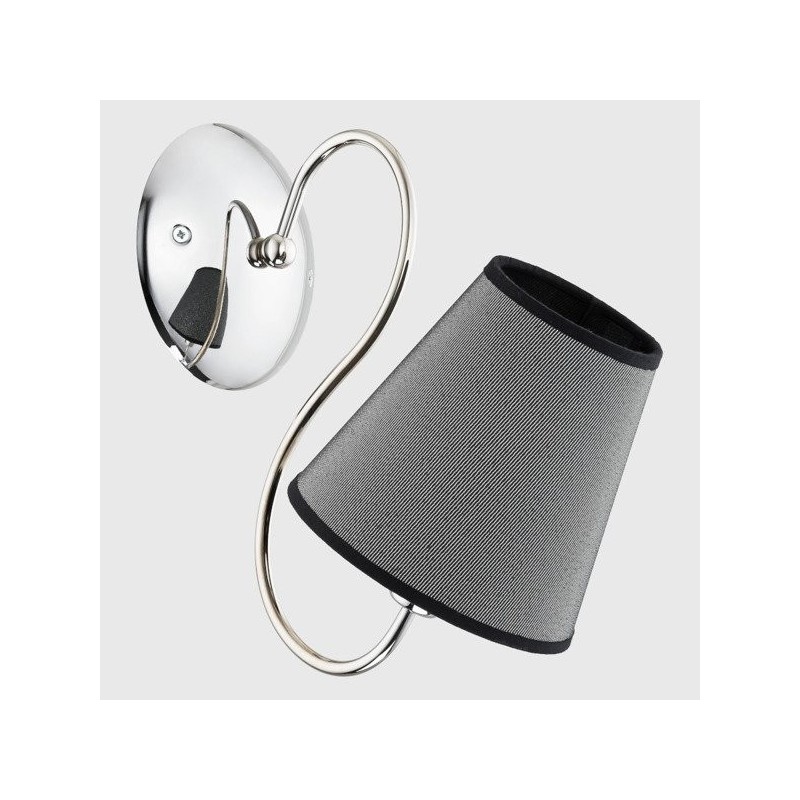 Kinkiet Ribera z abażurem szarym