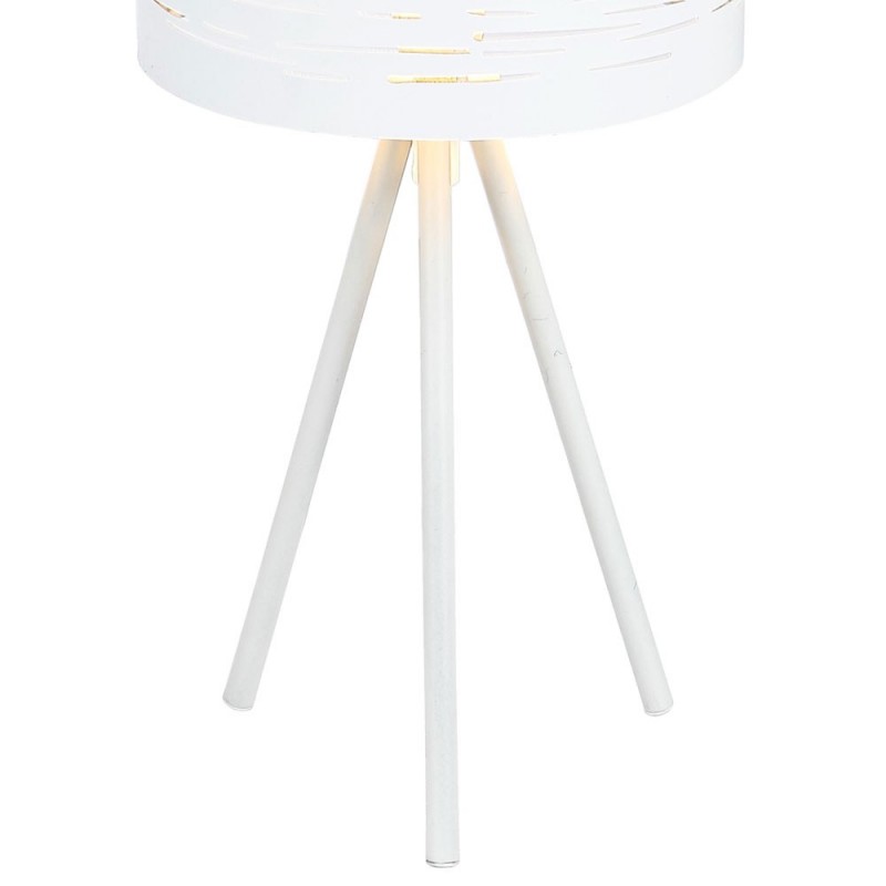 nowoczesna lampa stołowa biała do salonu