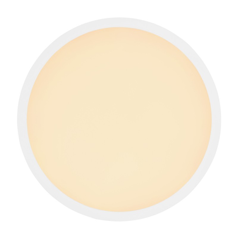 biała lampa sufitowa slim do łazienki ze zmianą światła