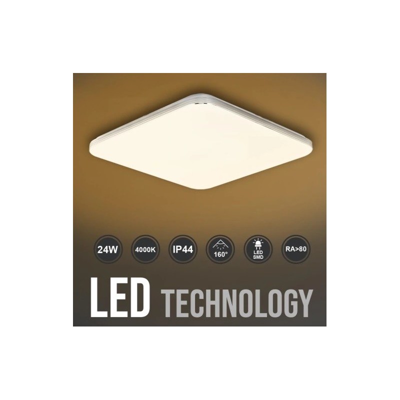 lampa sufitowa do niskich pomieszczeń kwadratowa slim