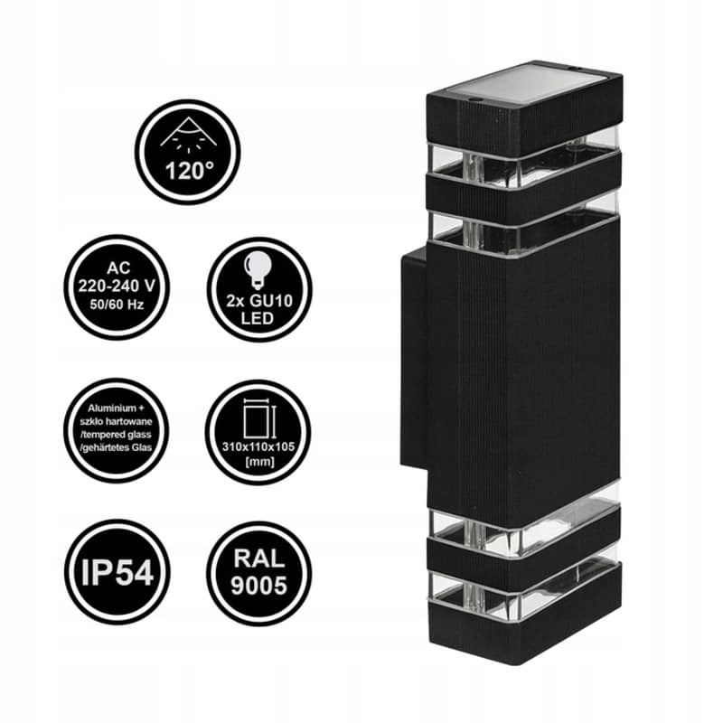 lampa ogrodowa na ścianę do domu oświetlająca drzwi wejściowe