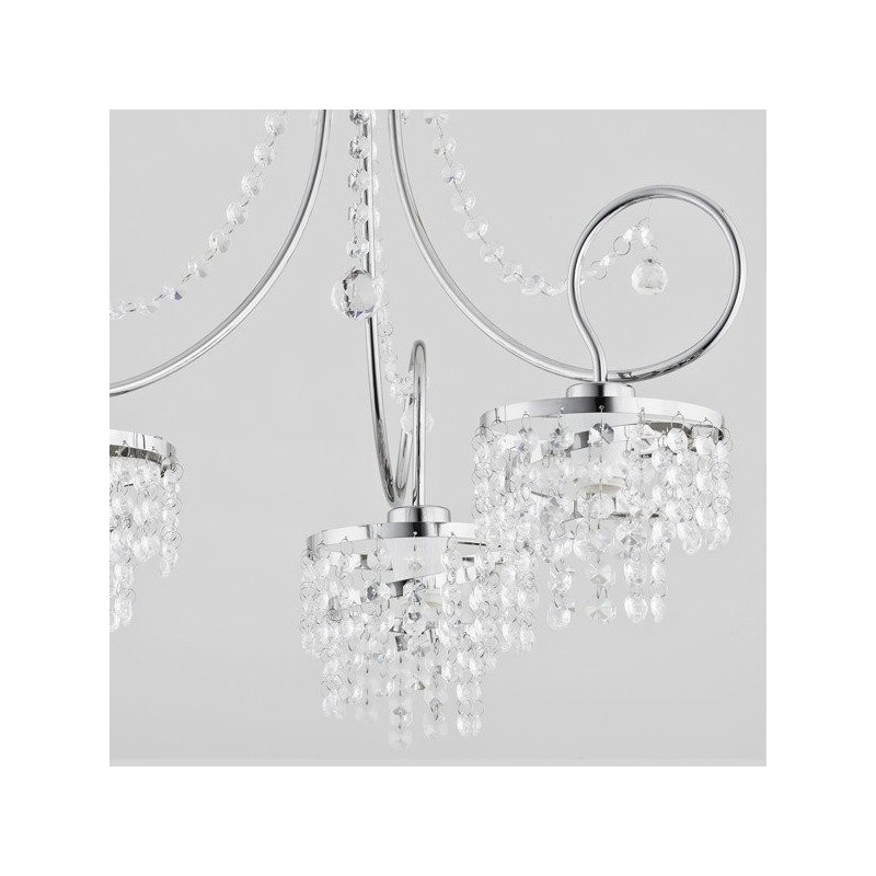 Żyrandol kryształowy z kryształkami