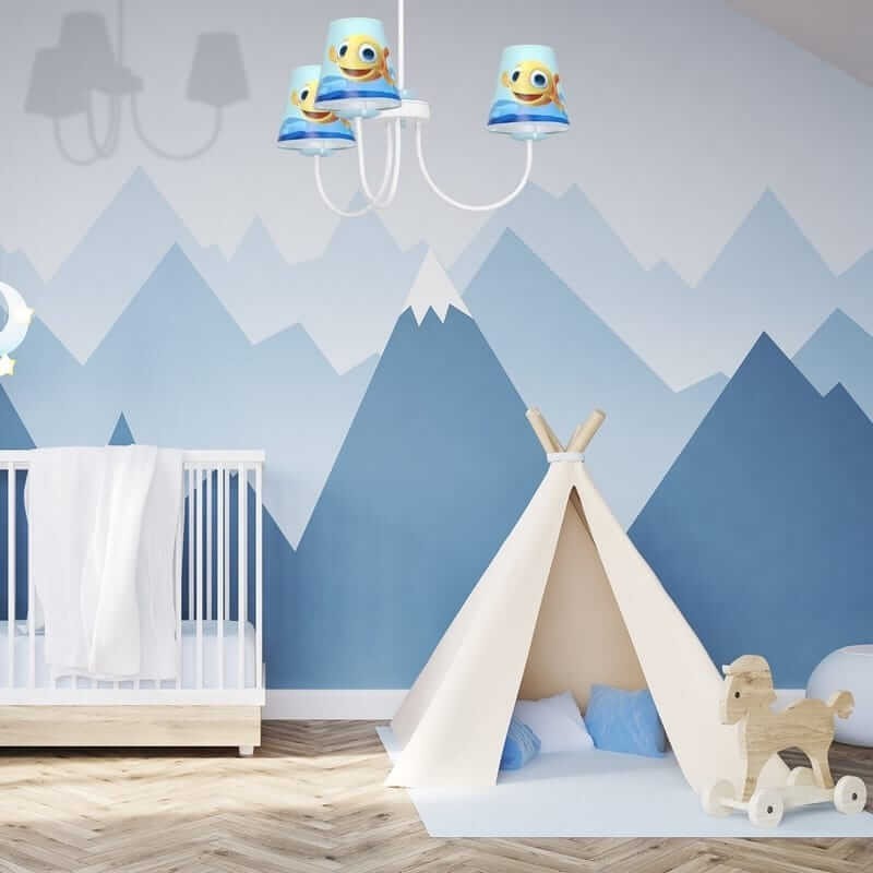 wesoła lampa wisząca do pokoju maluszka