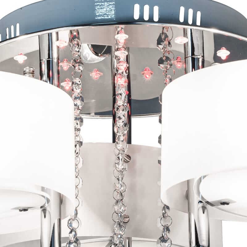 lampa sufitowa led sterowana pilotem kryształowa do salonu