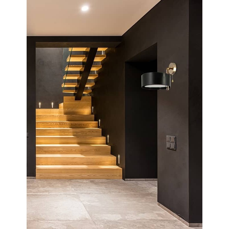 nowoczesny kinkiet czarny złoty na ścianę nowoczesny kinkiet czarny złoty na ścianę