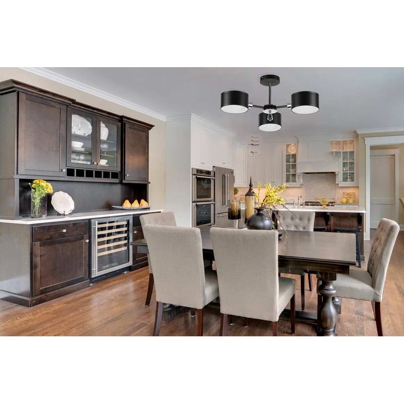 czarna lampa sufitowa do jadalni i kuchni nowoczesny styl