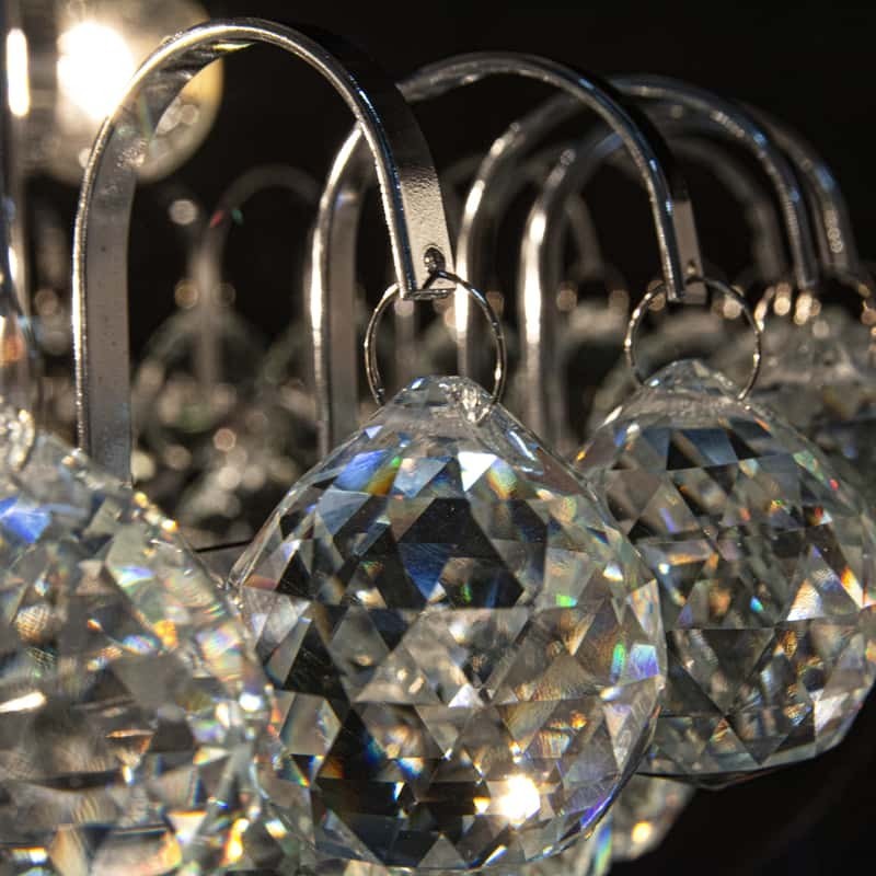 lampa sufitowa z prawdziwymi kryształami