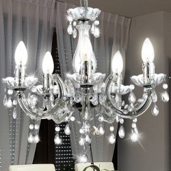Luksusowy żyrandol kryształowy, lampa wisząca do salonu GLO-7RP