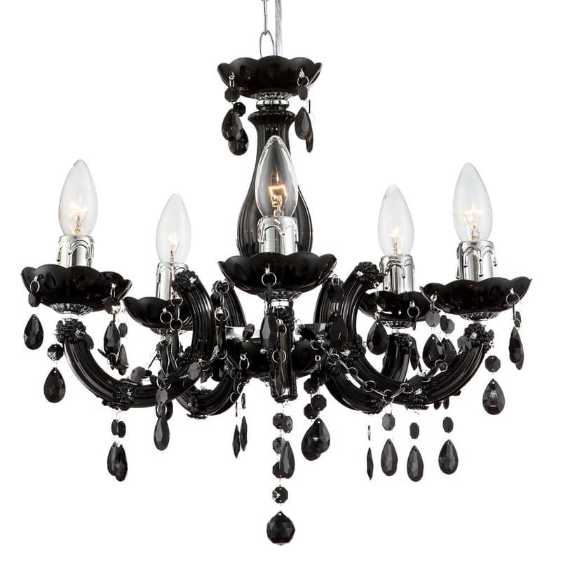Luksusowy żyrandol kryształowy-czarny, lampa wisząca do salonu GLO-7RB Luksusowy żyrandol kryształowy-czarny, lampa wisząca do salonu GLO-7RB