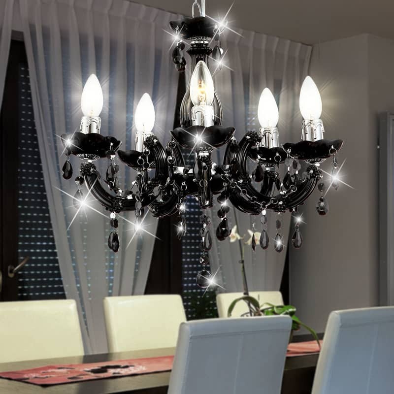 lampa wisząca z kryształami elegancka do jadalni