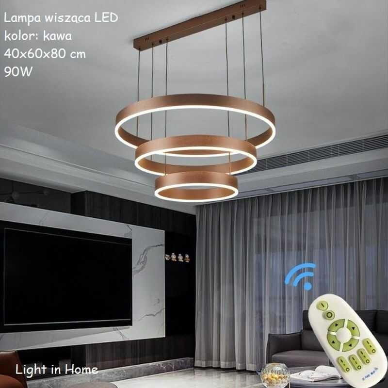 Lampa wisząca okrągła nad stół długa
