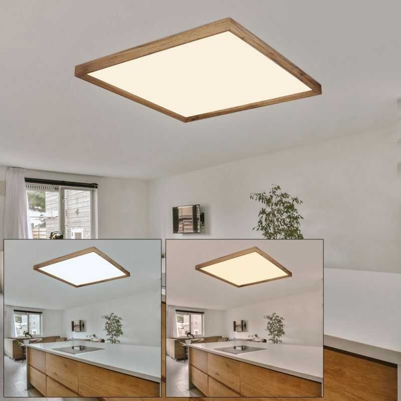 Plafon sufitowy LED drewniany