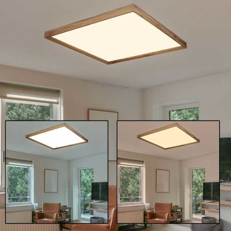 plafon z drewnianą ramą