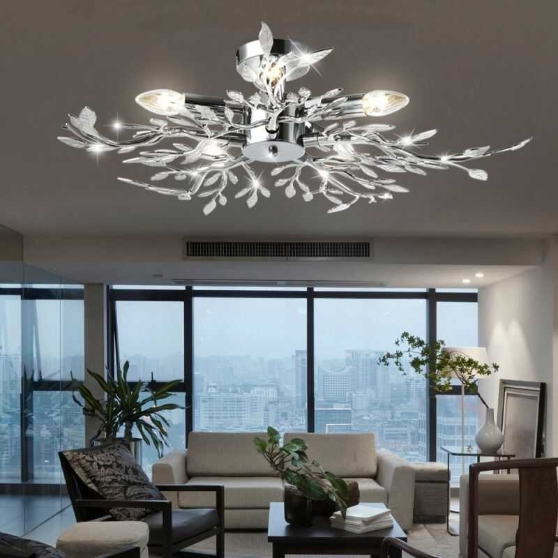 Lampa plafon srebrna