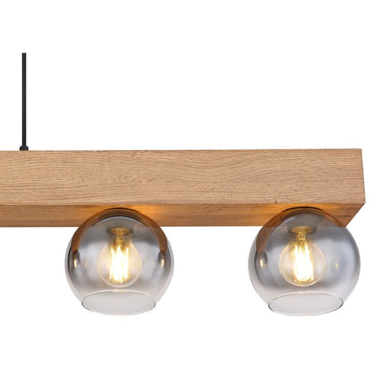 Drewniana lampa wisząca listwa