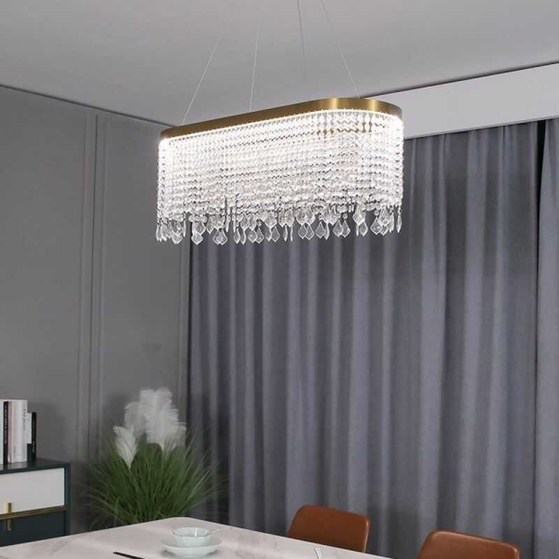 Duża lampa luksusowa złota kryształowa Duża lampa luksusowa złota kryształowa