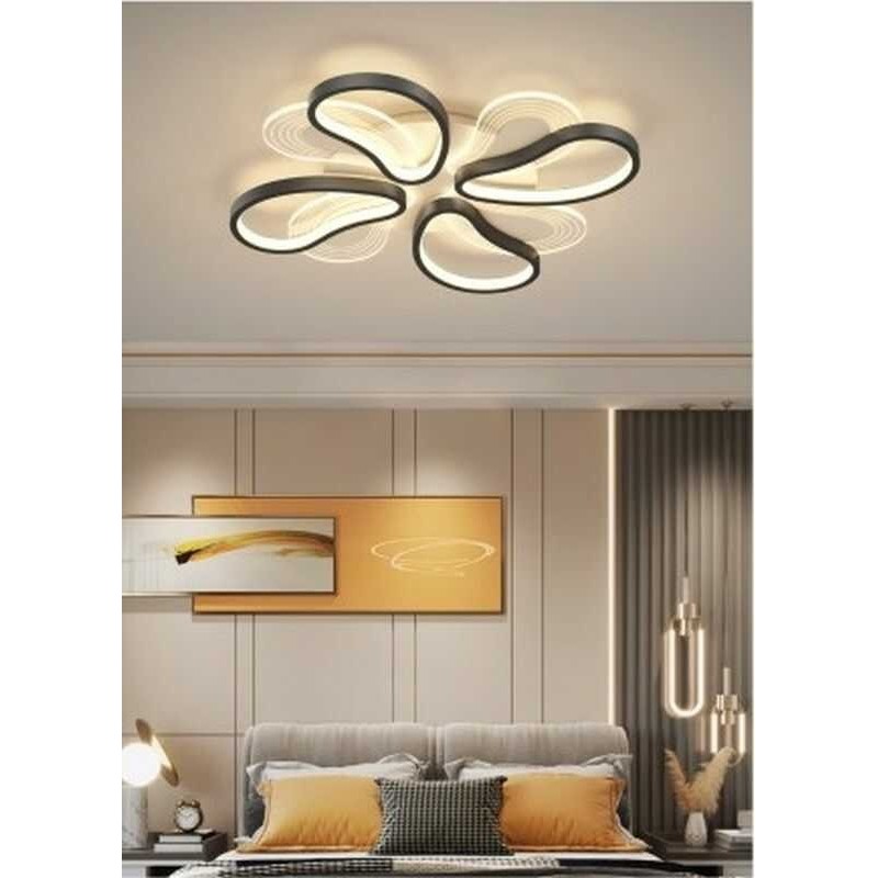 Lampa sufitowa LED sterowana pilotem ELENA 60cm Black