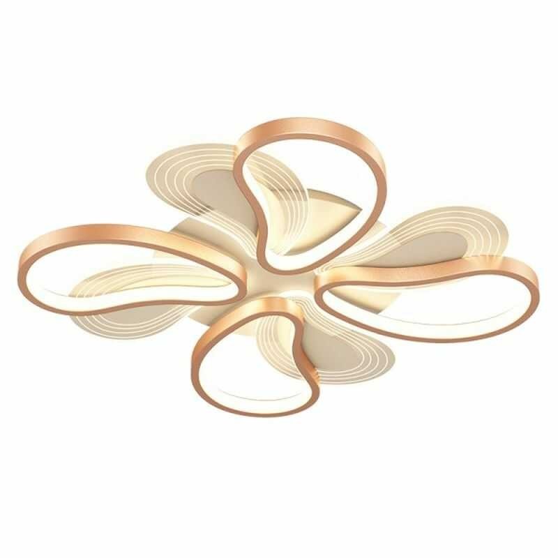 Lampa sufitowa LED sterowana pilotem ELENA śr.60 cm Złoto różowe