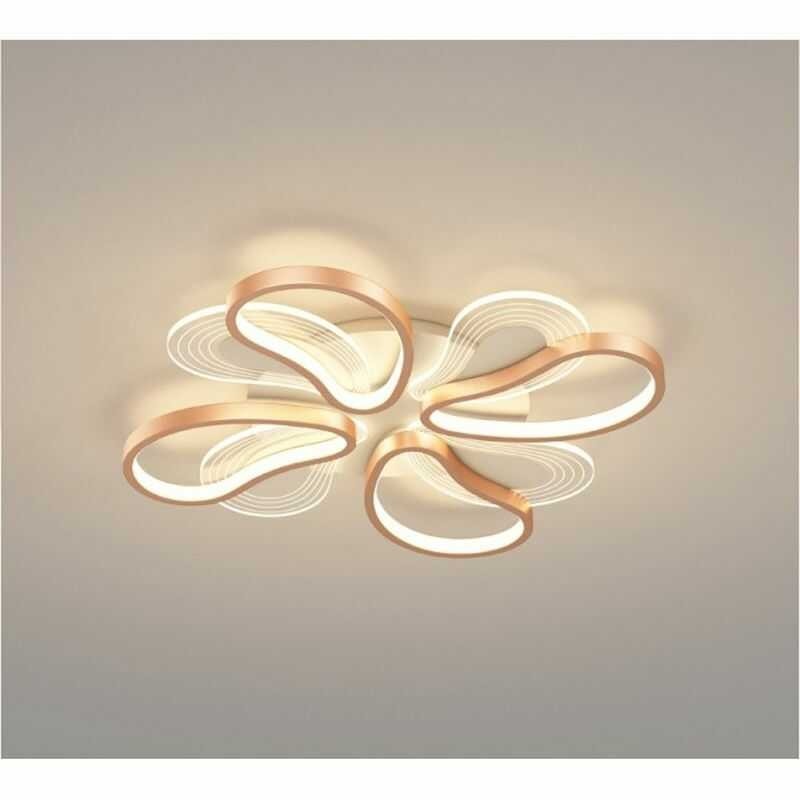 Lampa sufitowa LED sterowana pilotem ELENA śr.60 cm Złoto różowe