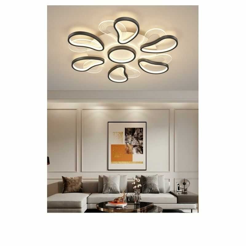 Lampa sufitowa LED sterowana pilotem ELENA śr.82cm Black Lampa sufitowa LED sterowana pilotem ELENA śr.82cm Black