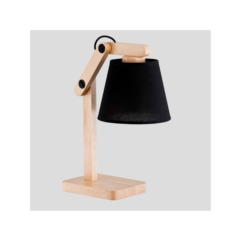 Lampka na biurko z drewna