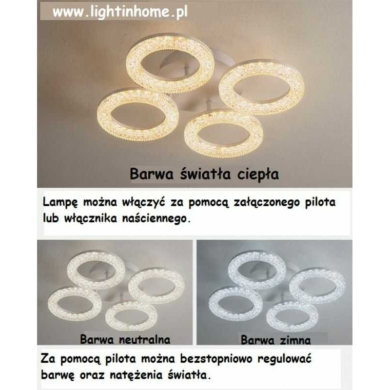 plafon sterowany pilotem do sypialni