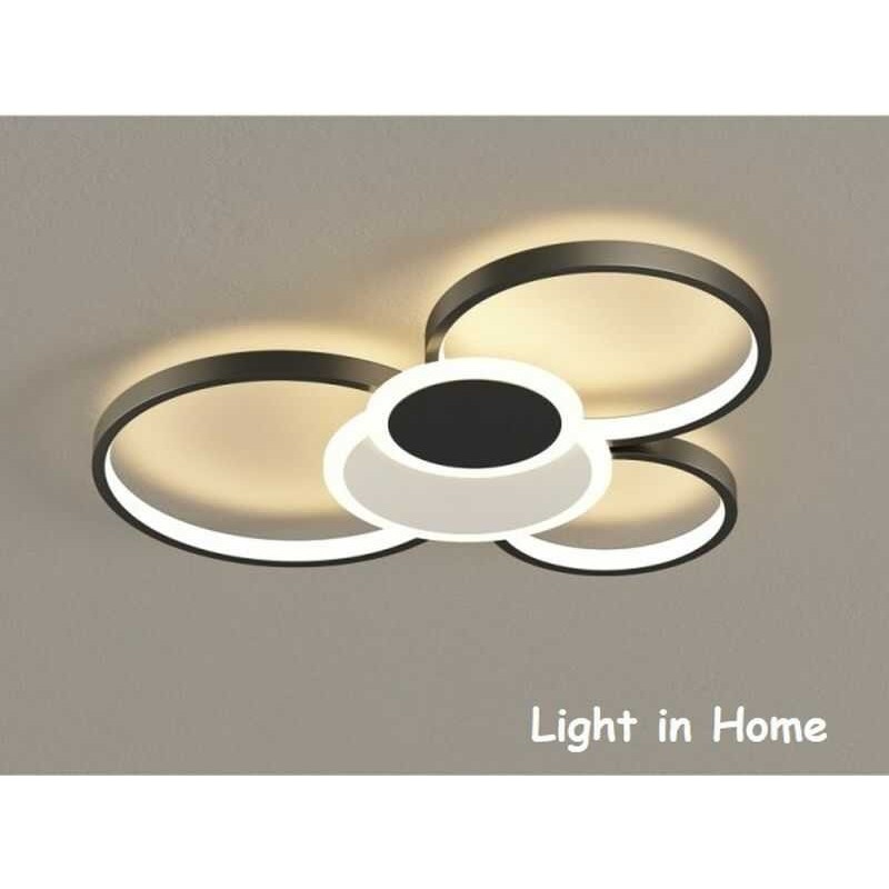 plafon led biało czarny