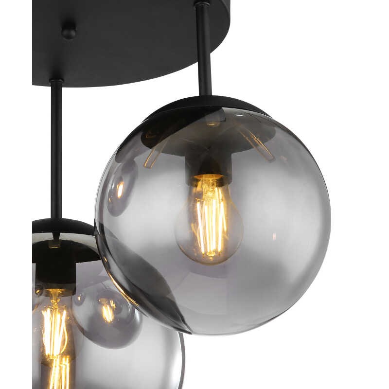 Kula zadymiona plafonu sufitowego czarna Kula zadymiona plafonu sufitowego czarna