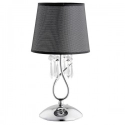 Lampa stołowa do sypialni z kryształkami chrom