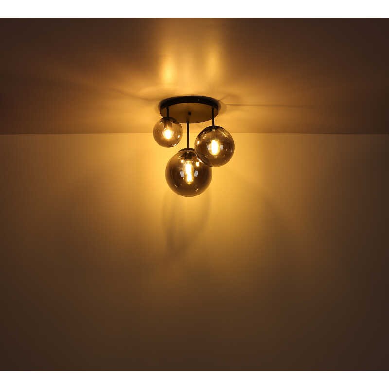 Plafon sufitowy do salonu czarny Plafon sufitowy do salonu czarny