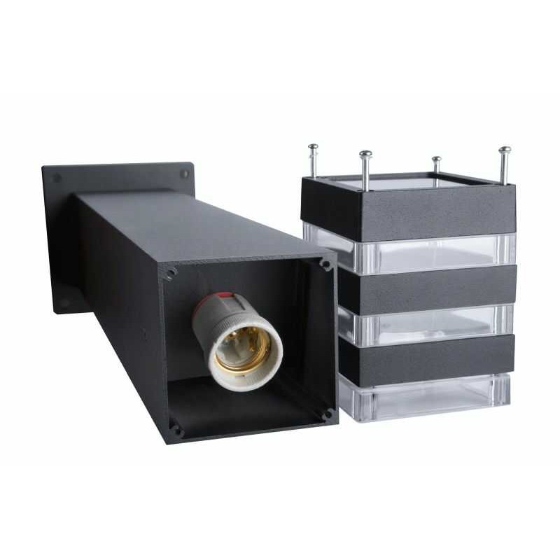 Budowa lampy ogrodowej stojącej rozkręconej