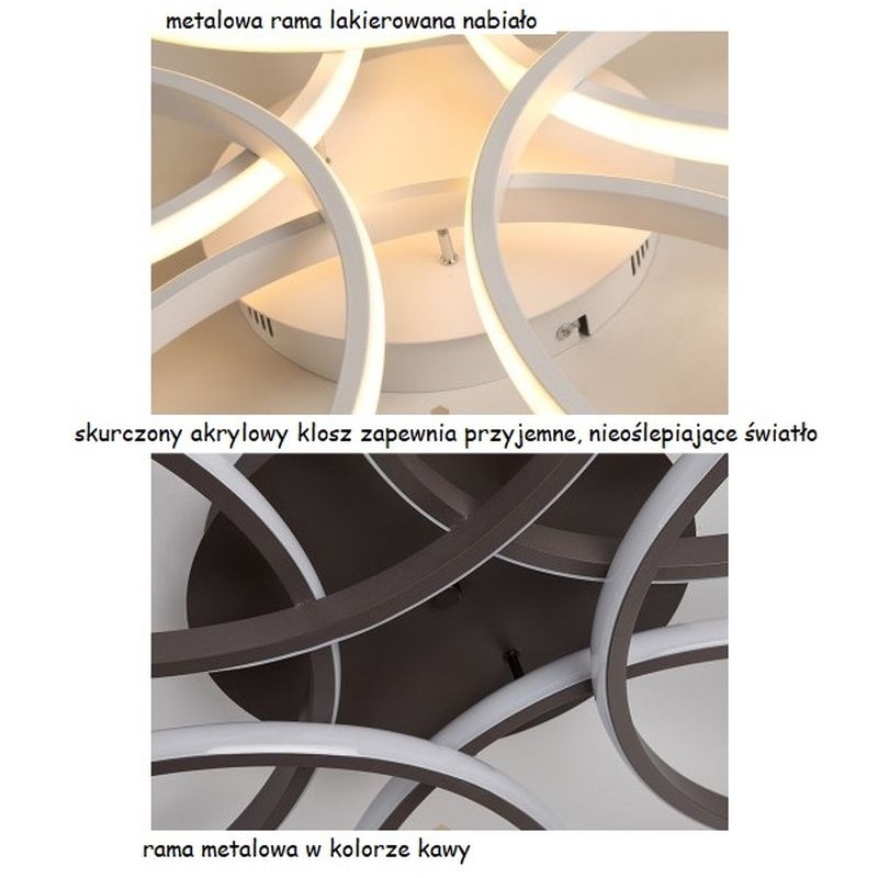 Lampa w kolorze kawy i biała