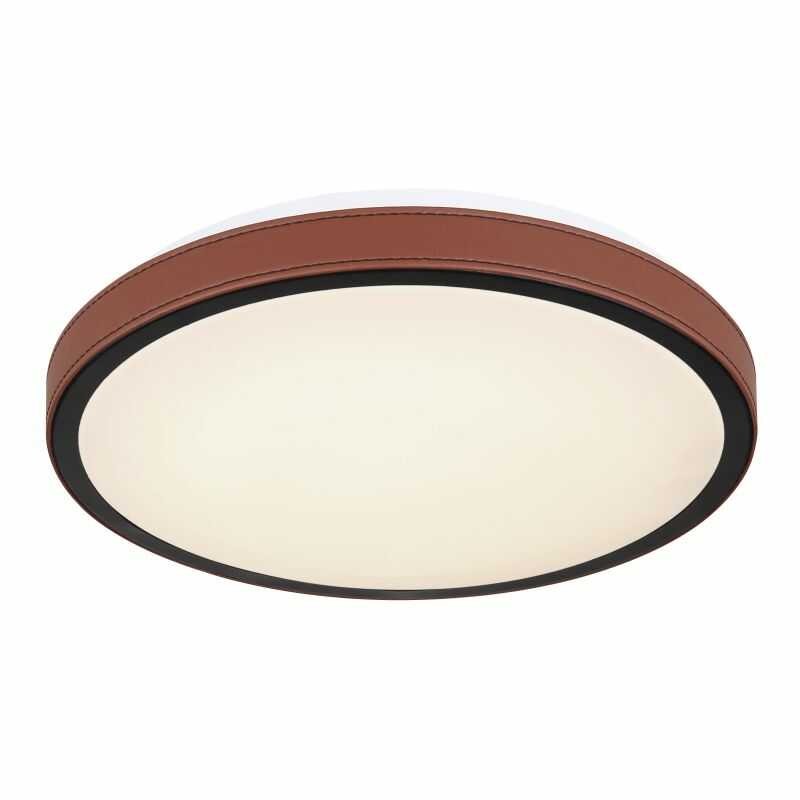 Czarny plafon sufitowy do łazienki z imitacją skóry