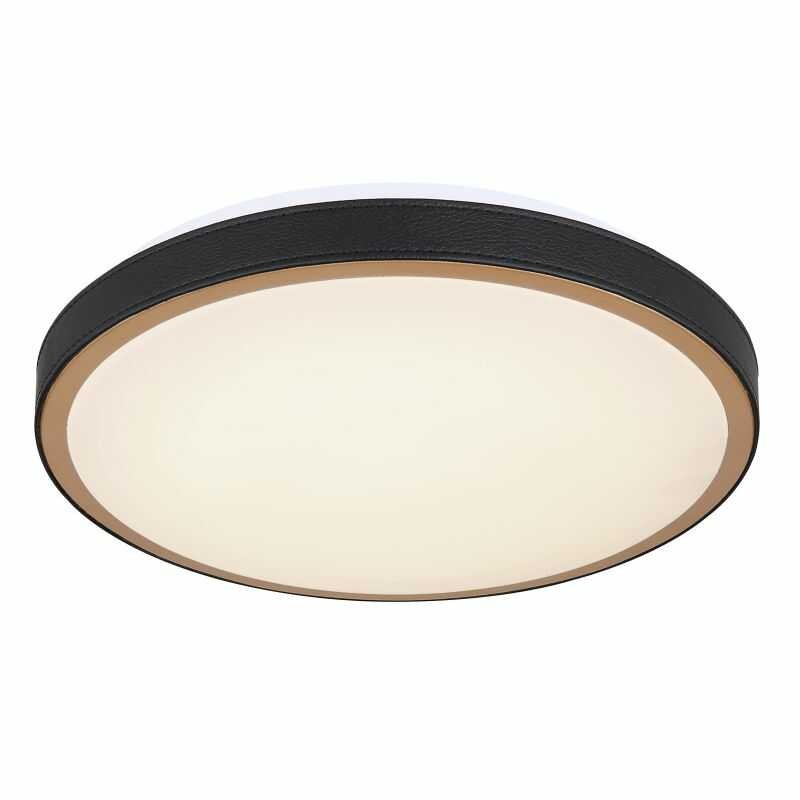 Czarna lampa sufitowa do łazienki w stylu retro