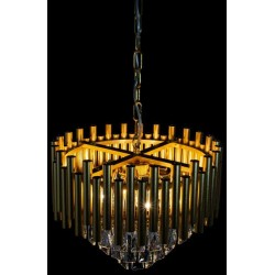 Nowoczesna Lampa wisząca złota typu harmonia do jadalni