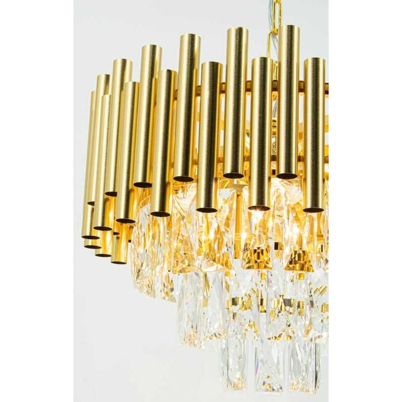 Luksusowa lampa wisząca złota harmonia do korytarza