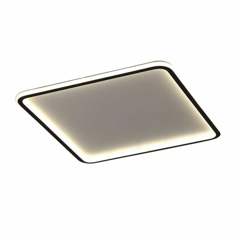 plafon sufitowy led sterowany pilotem biało-czarny