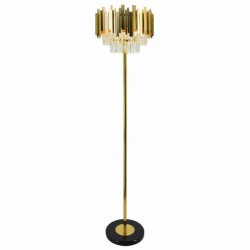 Kryształowa lampa podłogowa do salonu