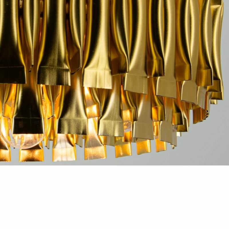 szczegóły lampy sufitowej złotej do salonu szczegóły lampy sufitowej złotej do salonu