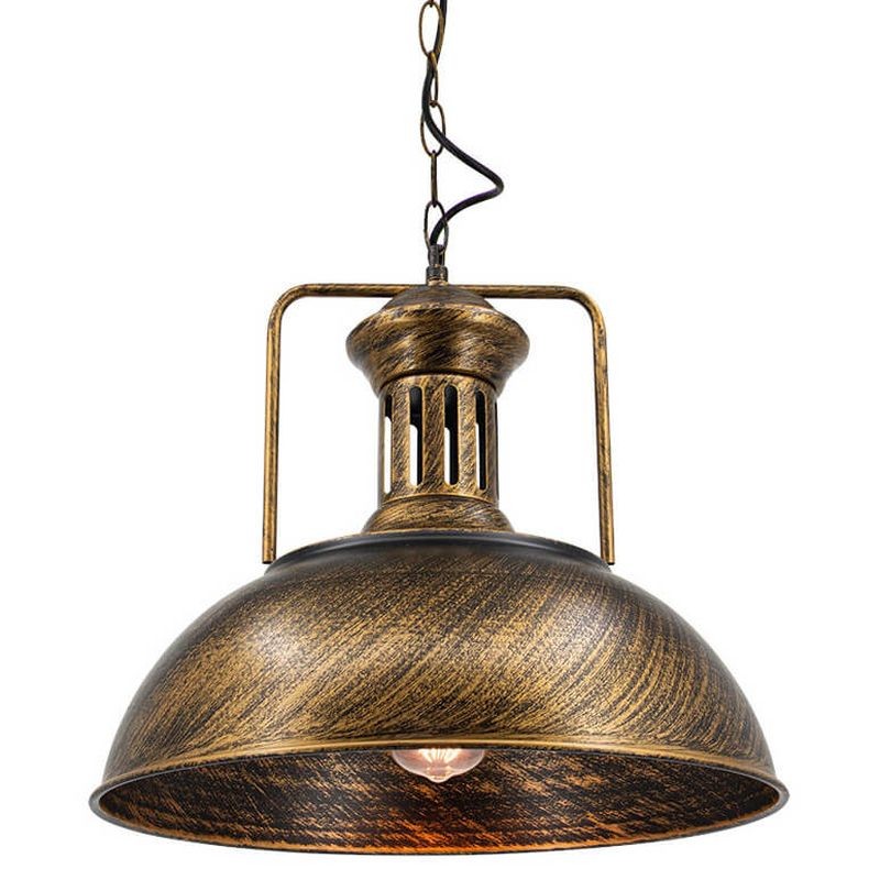 metalowa lampa wisząca w stylu loft złoto czarna metalowa lampa wisząca w stylu loft złoto czarna